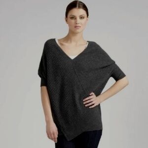 Women's Vince Cocoon V-Neck Sweater Gray Yak Wool Xs Oversized